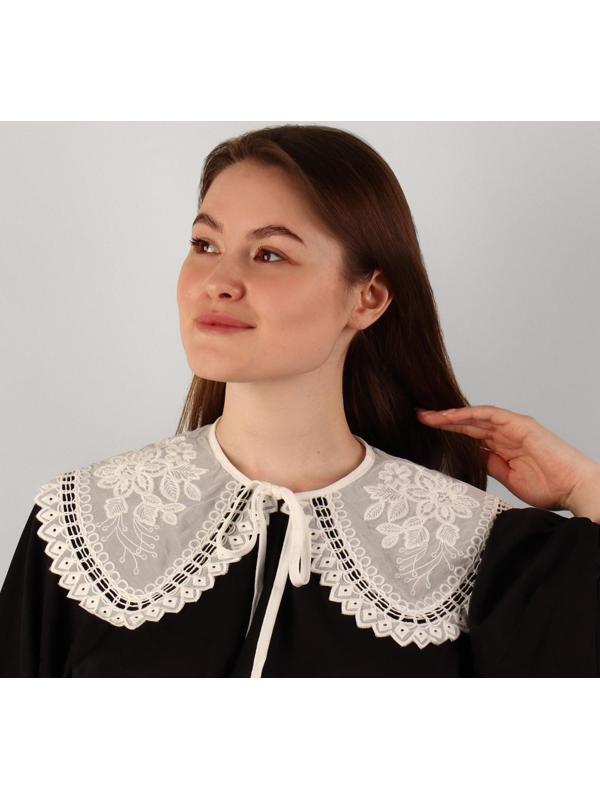Воротник ажурный, 24 × 55 см, цвет белый