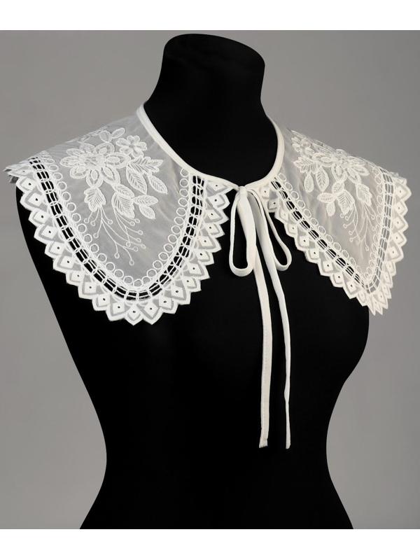Воротник ажурный, 24 × 55 см, цвет белый