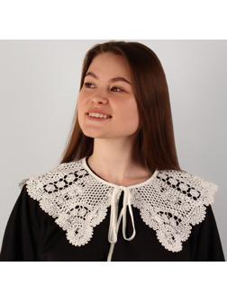 Воротник кружевной, 46 × 44 см, цвет белый