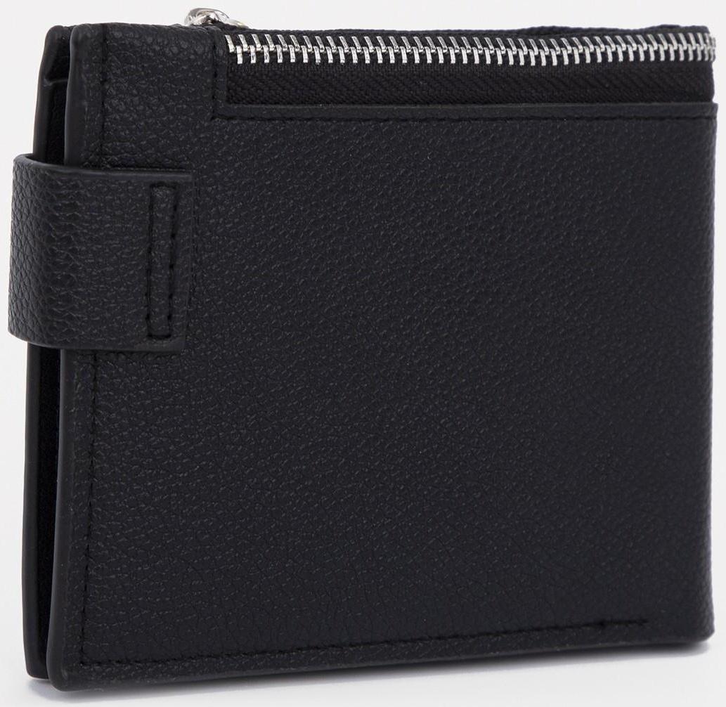 Портмоне на кнопке, цвет чёрный
