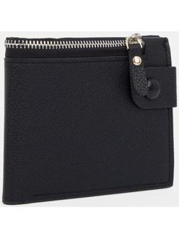 Портмоне на кнопке, цвет чёрный