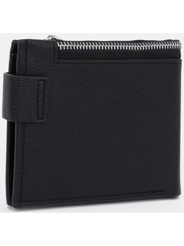 Портмоне на кнопке, цвет чёрный