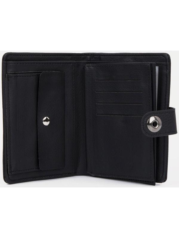 Портмоне на магните, отдел для автодокументов и паспорта, цвет чёрный