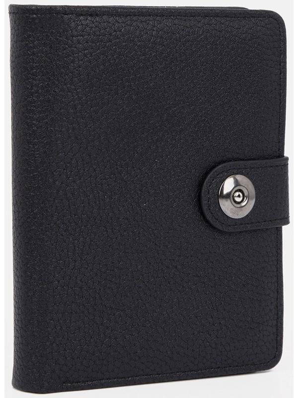 Портмоне на магните, отдел для автодокументов и паспорта, цвет чёрный