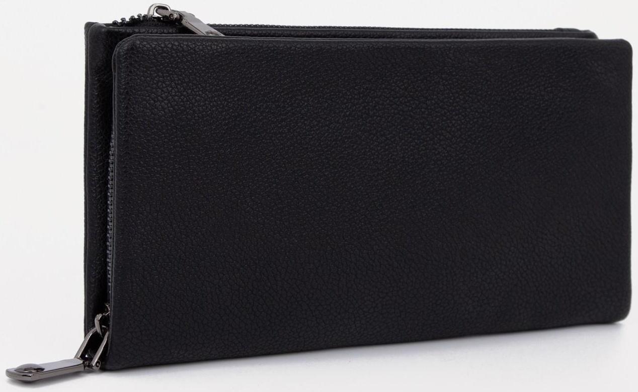 Портмоне на молнии, цвет чёрный
