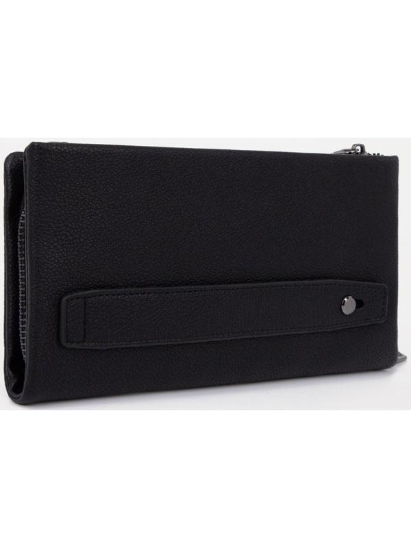 Портмоне на молнии, цвет чёрный