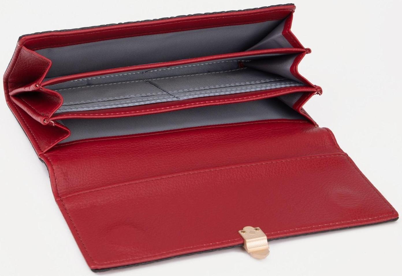 Кошелёк на магните, цвет бордовый