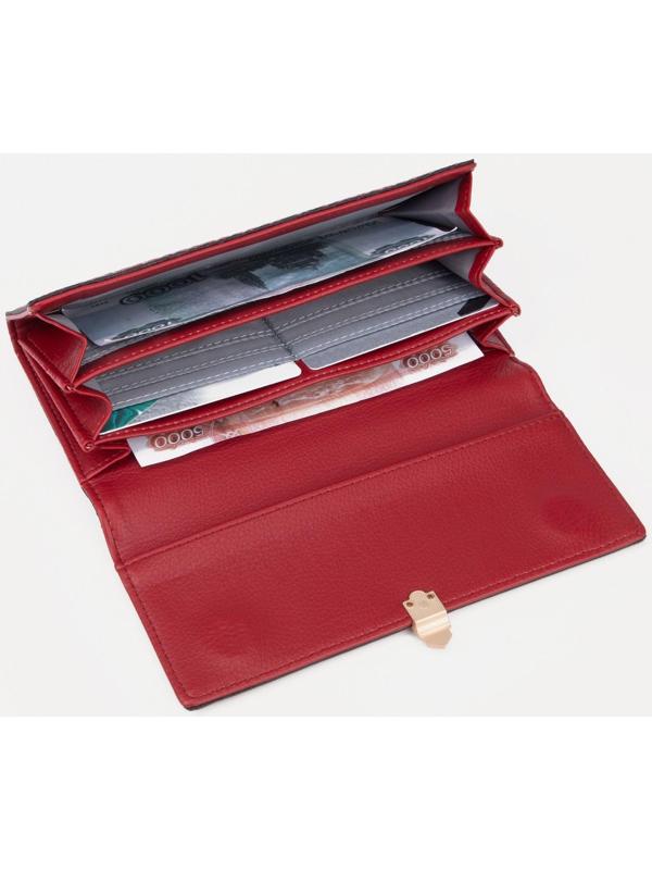 Кошелёк на магните, цвет бордовый