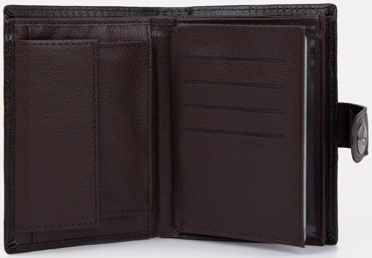 Портмоне на магните, отдел для автодокументов и паспорта, цвет чёрный