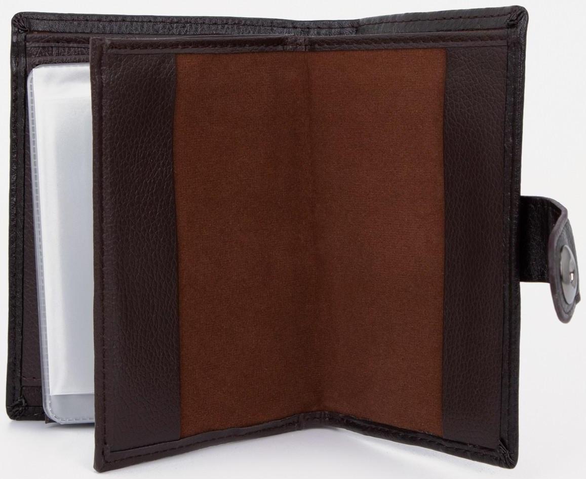 Портмоне на магните, отдел для автодокументов и паспорта, цвет чёрный