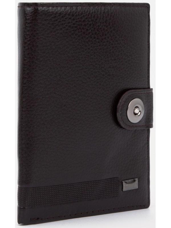 Портмоне на магните, отдел для автодокументов и паспорта, цвет чёрный