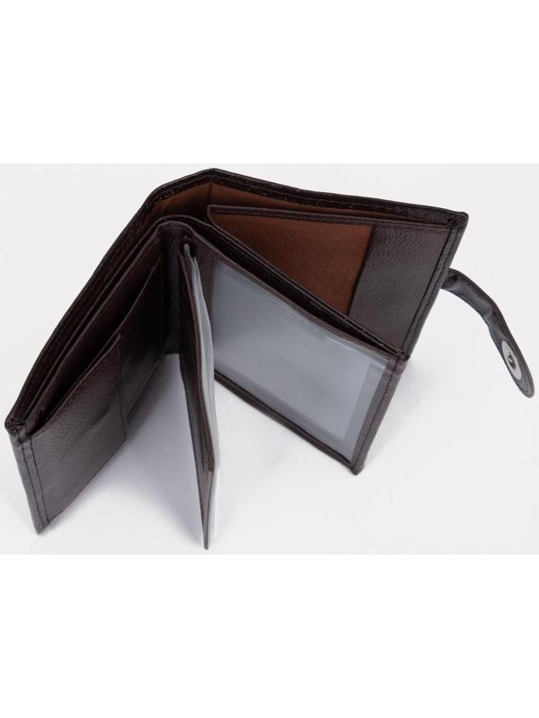 Портмоне на магните, отдел для автодокументов и паспорта, цвет чёрный