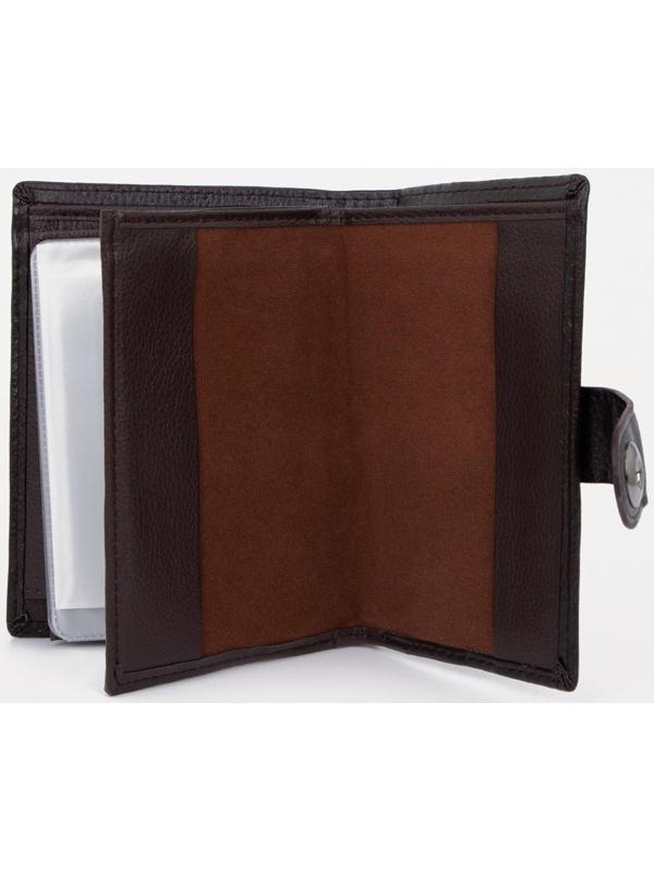 Портмоне на магните, отдел для автодокументов и паспорта, цвет чёрный