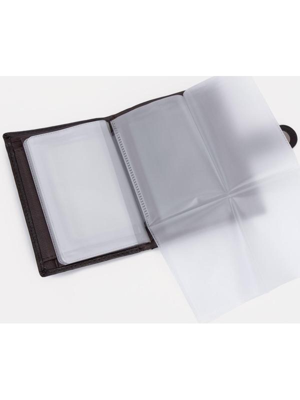 Портмоне на магните, отдел для автодокументов и паспорта, цвет чёрный