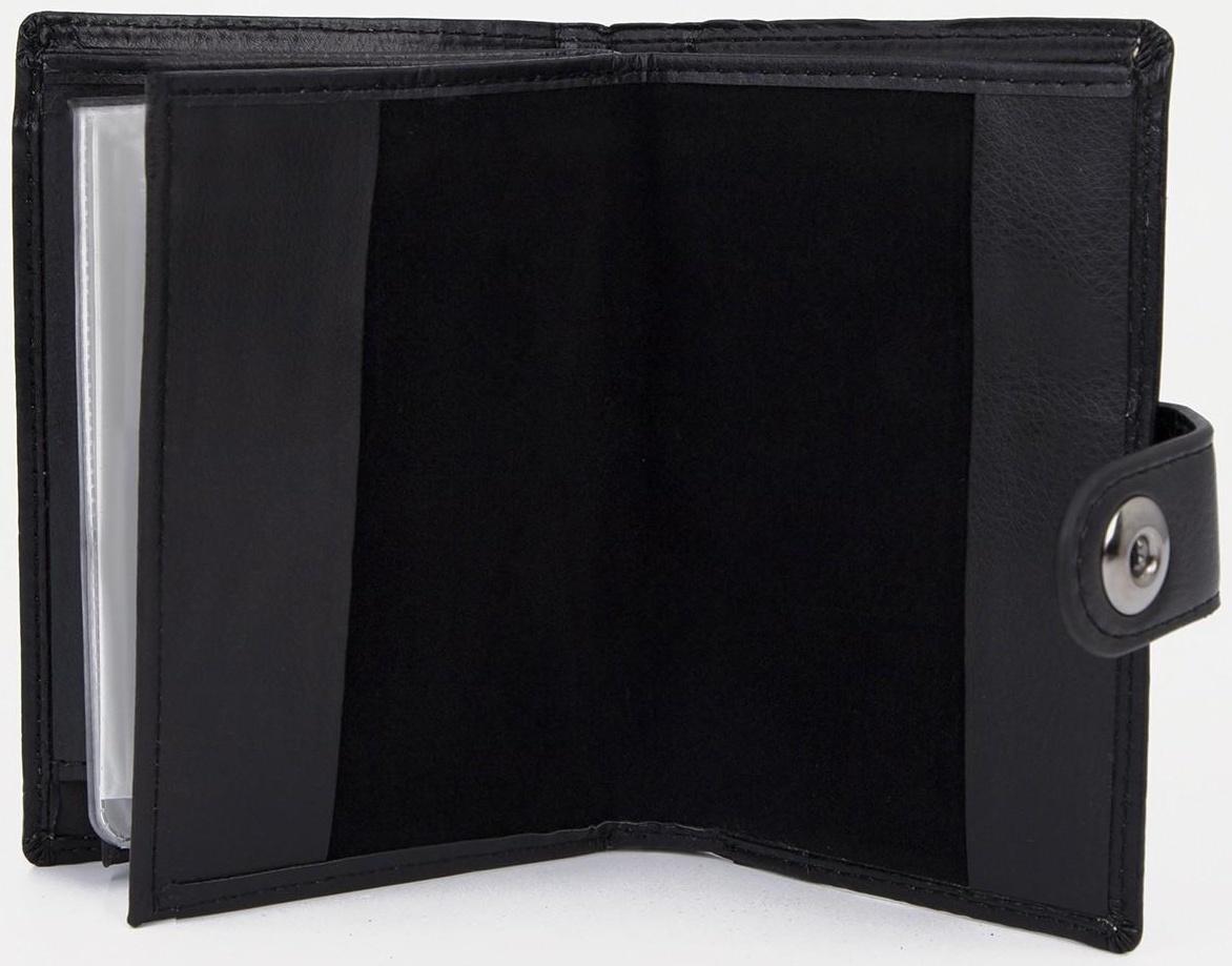 Портмоне на магните, отдел для автодокументов и паспорта, цвет чёрный