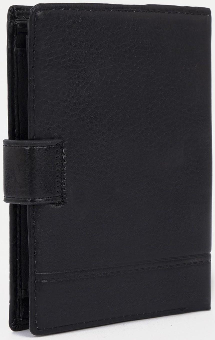 Портмоне на магните, отдел для автодокументов и паспорта, цвет чёрный