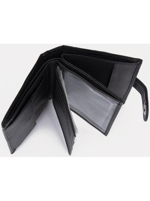 Портмоне на магните, отдел для автодокументов и паспорта, цвет чёрный