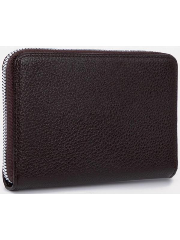 Портмоне на молнии 3 в 1 для автодокументов и паспорта, 2 отдела, для карт, для монет, цвет коричневый