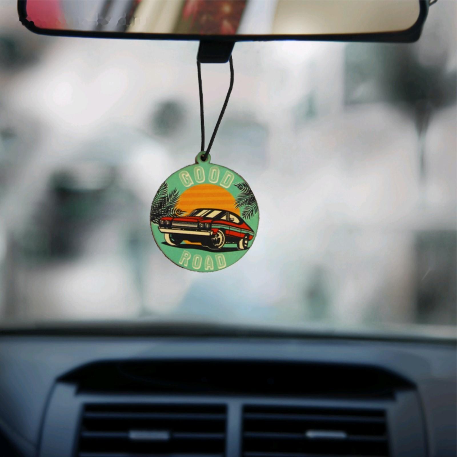 Набор Good road, подвеска деревянная с пропиткой и ароматизатор, 10 мл