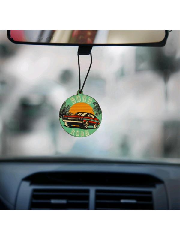 Набор Good road, подвеска деревянная с пропиткой и ароматизатор, 10 мл