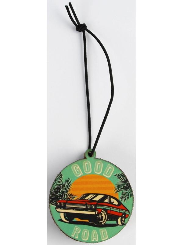 Набор Good road, подвеска деревянная с пропиткой и ароматизатор, 10 мл