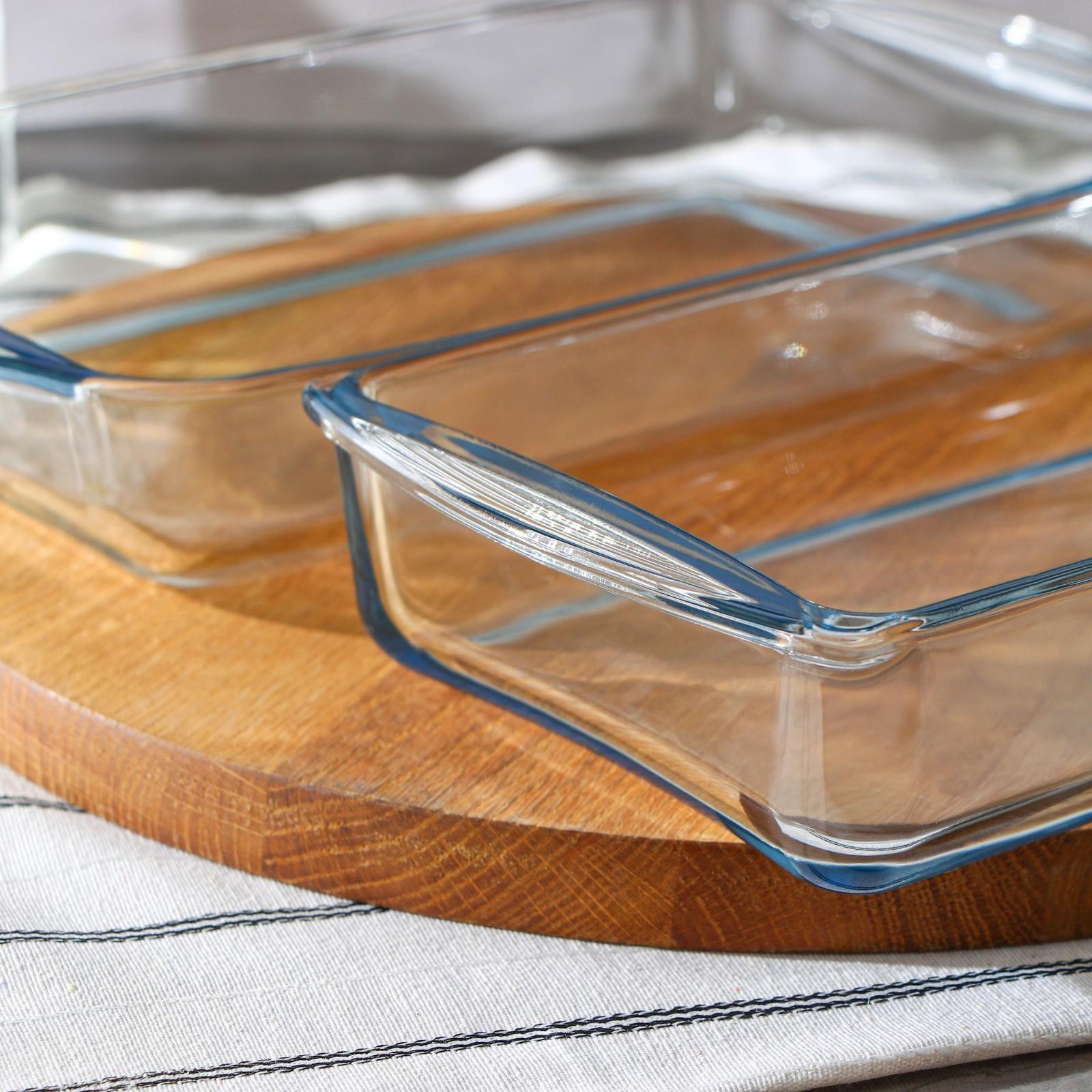 Набор форм из жаропрочного стекла для запекания Borcam, 2 предмета: 1,95 л, 1,32 л, 33,5×19 см, 26×14,8 см