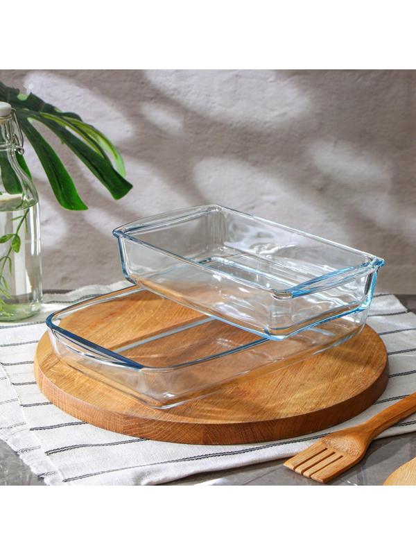 Набор форм из жаропрочного стекла для запекания Borcam, 2 предмета: 1,95 л, 1,32 л, 33,5×19 см, 26×14,8 см