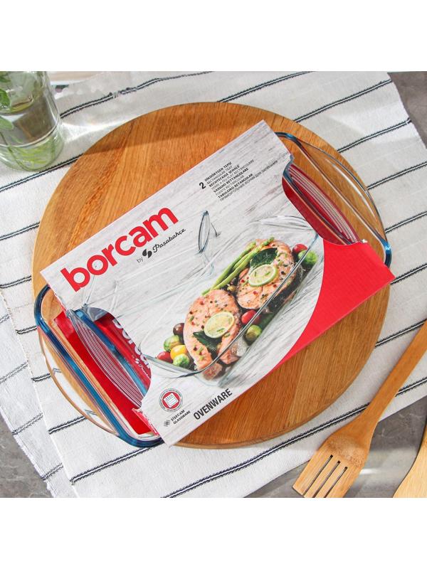 Набор форм из жаропрочного стекла для запекания Borcam, 2 предмета: 1,95 л, 1,32 л, 33,5×19 см, 26×14,8 см