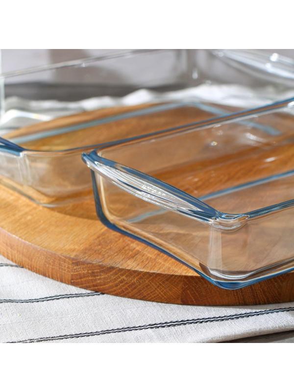 Набор форм из жаропрочного стекла для запекания Borcam, 2 предмета: 1,95 л, 1,32 л, 33,5×19 см, 26×14,8 см