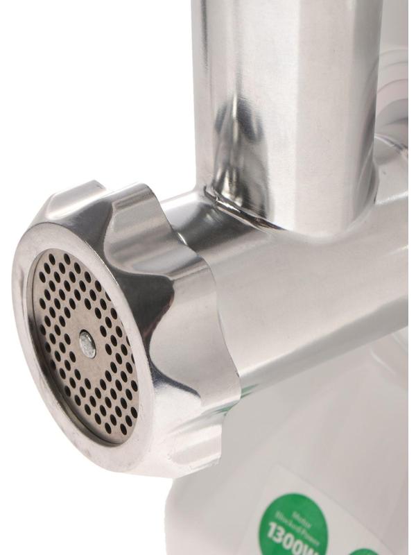 Мясорубка Zelmer ZMM2853B, 1300 Вт, 1.5 кг/мин, 4 насадки, белая