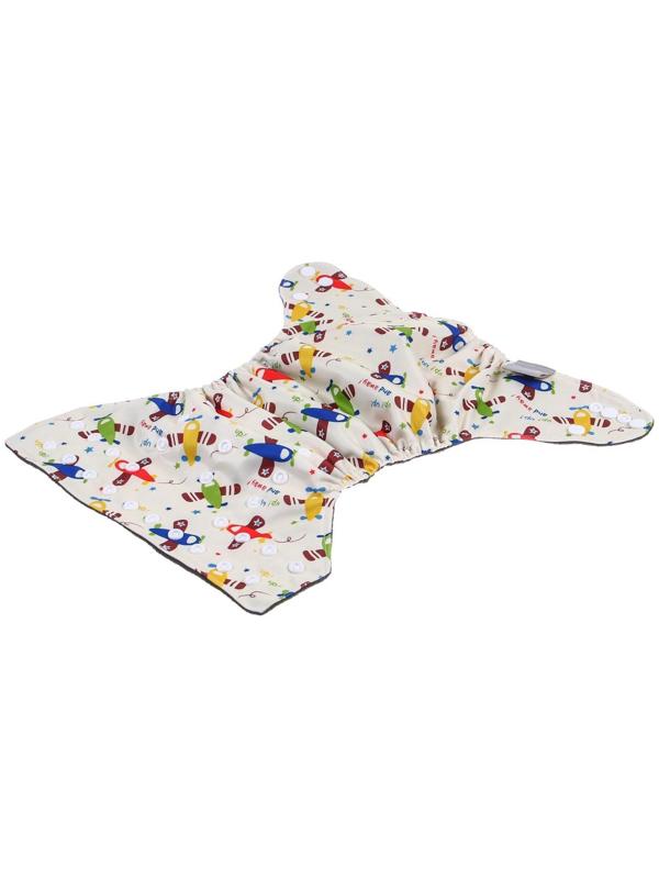 Трусики-подгузник, многоразовый, угольно-бамбуковая ткань, «Самолеты», от 0-36 мес.