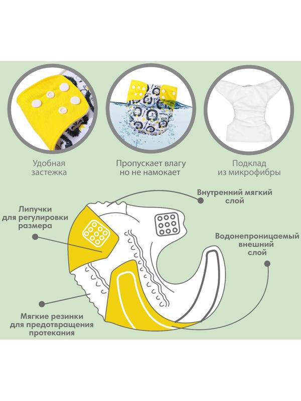 Трусики-подгузник, многоразовый, «Лев»