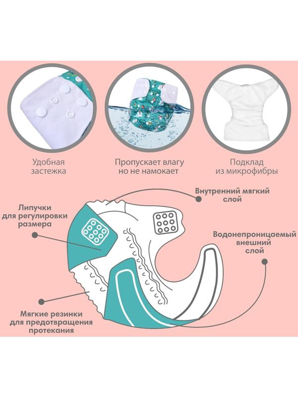 Трусики-подгузник, многоразовый, «Зайчата»