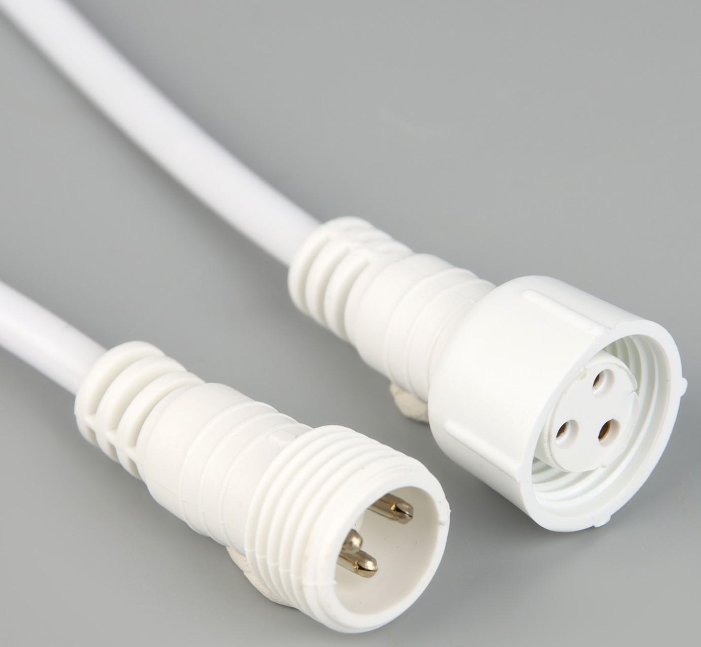 Удлинитель для гирлянд УМС, 3W, 300 см, белая нить, 220 В