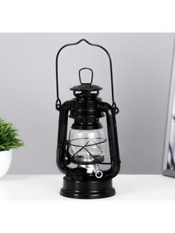 Керосиновая лампа декоративная черный 9,5х12,5х19 см