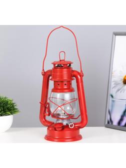 Керосиновая лампа декоративная красный  11.5*15*25 см