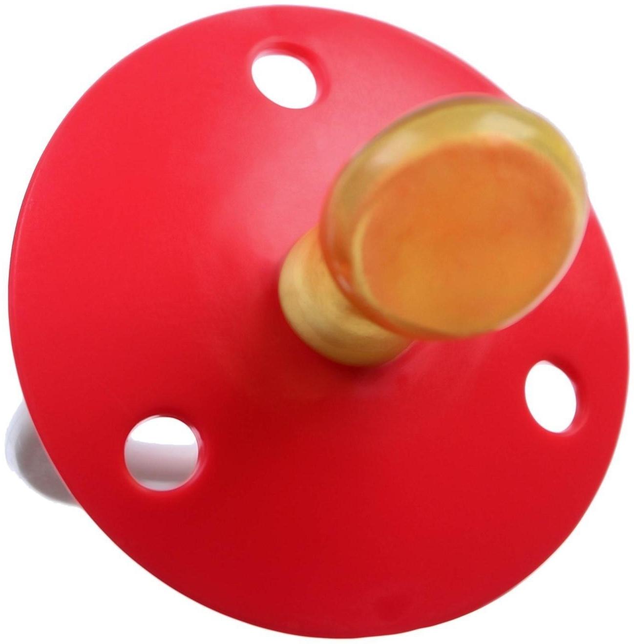 Соска-пустышка ортодонтическая, латекс, от 0 мес., с колпачком, цвет МИКС