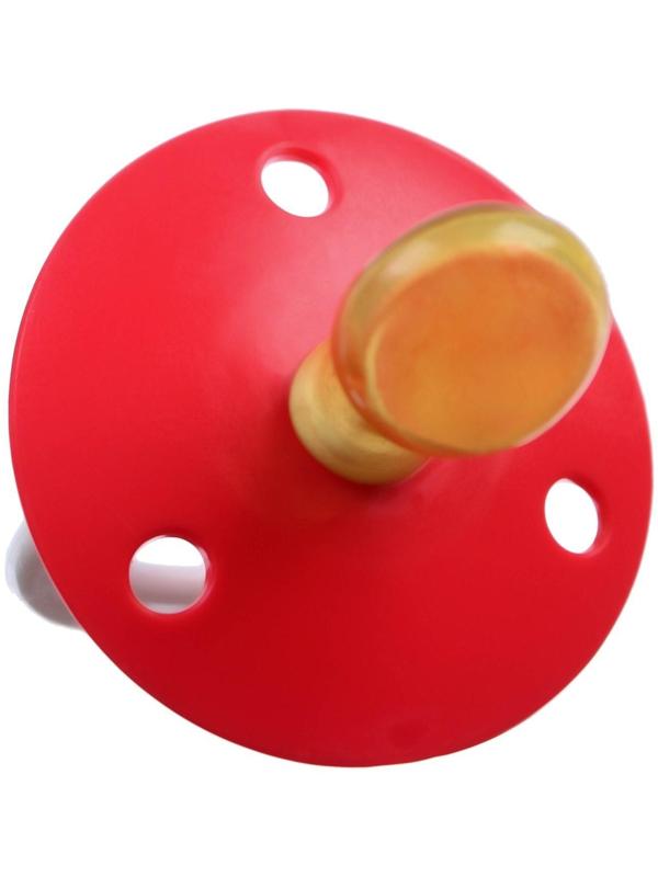 Соска-пустышка ортодонтическая, латекс, от 0 мес., с колпачком, цвет МИКС