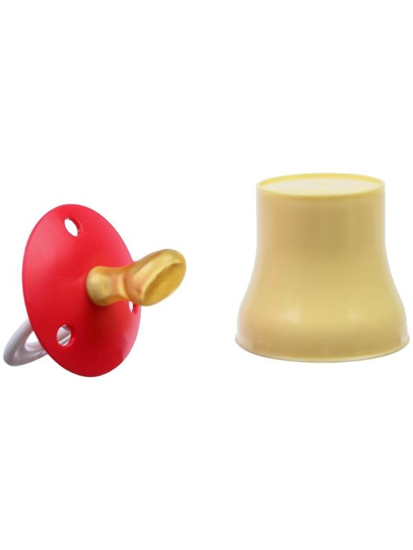 Соска-пустышка ортодонтическая, латекс, от 0 мес., с колпачком, цвет МИКС