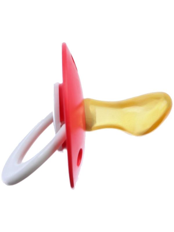 Соска-пустышка ортодонтическая, латекс, от 0 мес., с колпачком, цвет МИКС