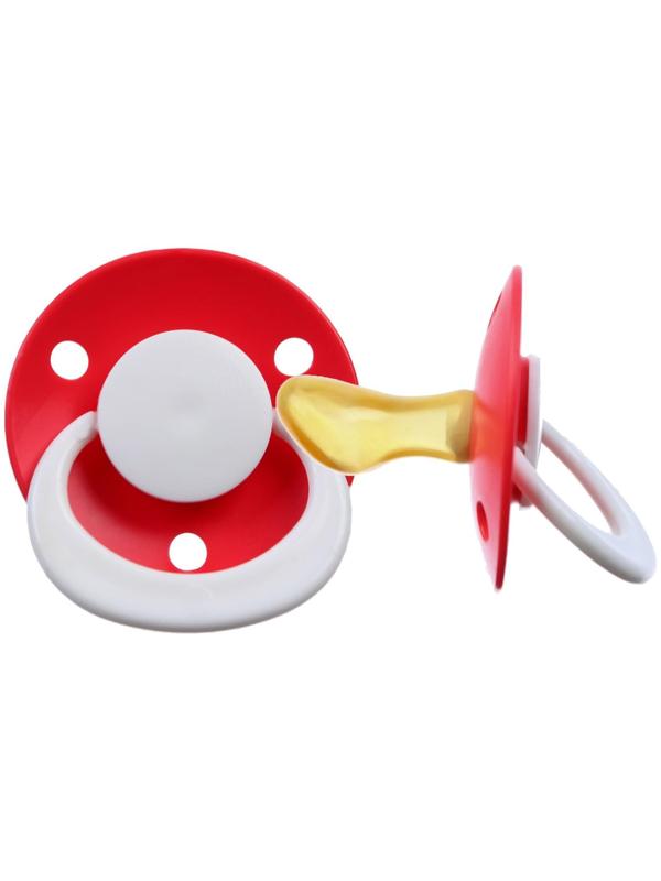 Соска-пустышка ортодонтическая, латекс, от 0 мес., с колпачком, цвет МИКС