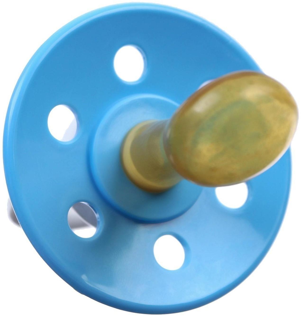 Соска-пустышка ортодонтическая, латекс, от 0 мес., цвет МИКС