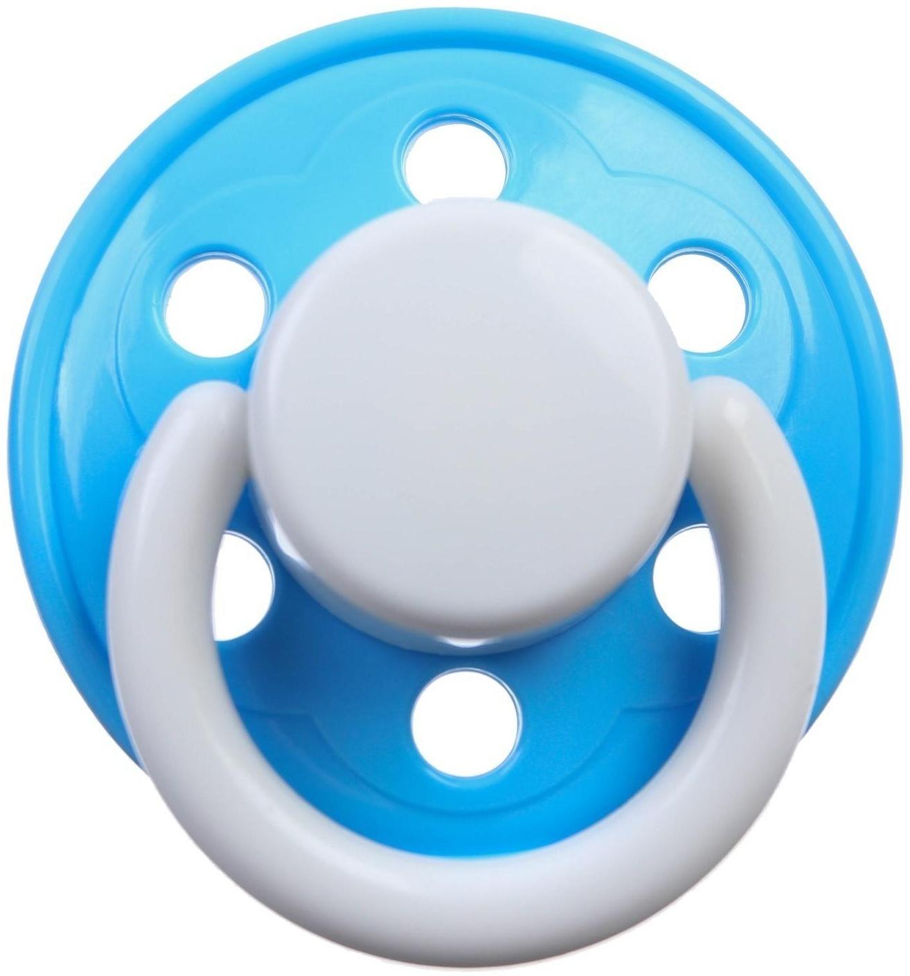 Соска-пустышка ортодонтическая, латекс, от 0 мес., цвет МИКС