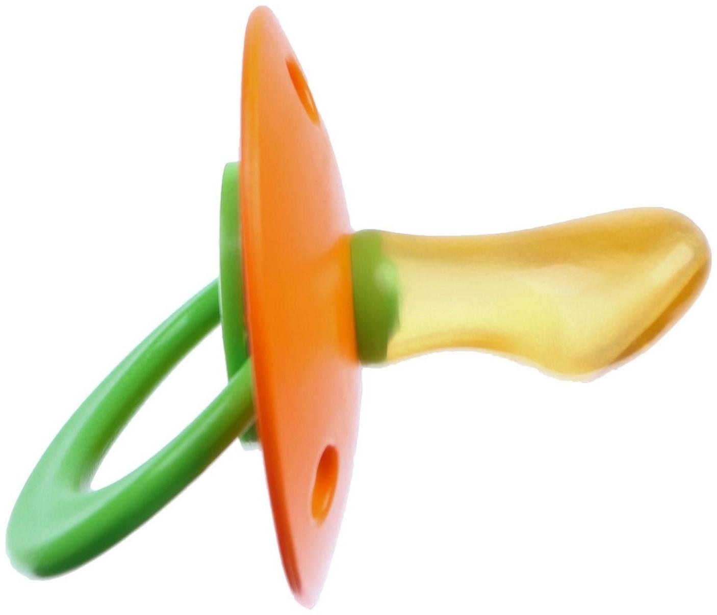 Соска - пустышка ортодонтическая, латекс, +0мес., цвет МИКС