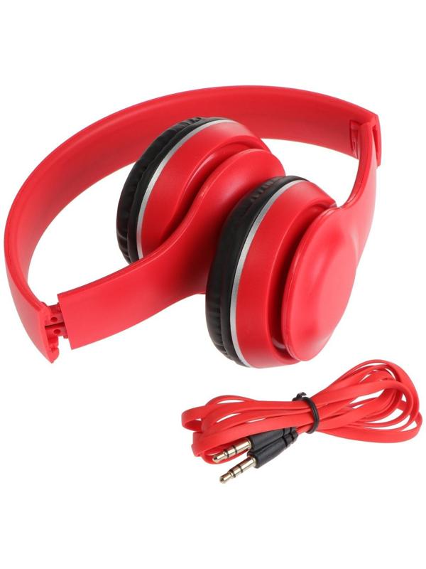 Наушники Perfeo SHARP PF_C3922, накладные, складные, 40мм, 100дБ, 32Ом, 3.5мм, 1.2м, красные