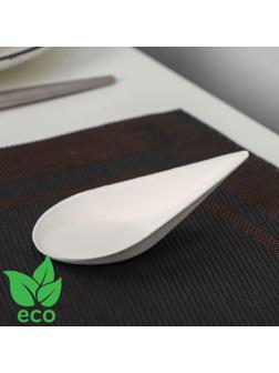 Форма для фуршетов «Капля», 8 мл, 5,1×10,1×2,9 см, сахарный тростник, 50 шт в упаковке цвет белый