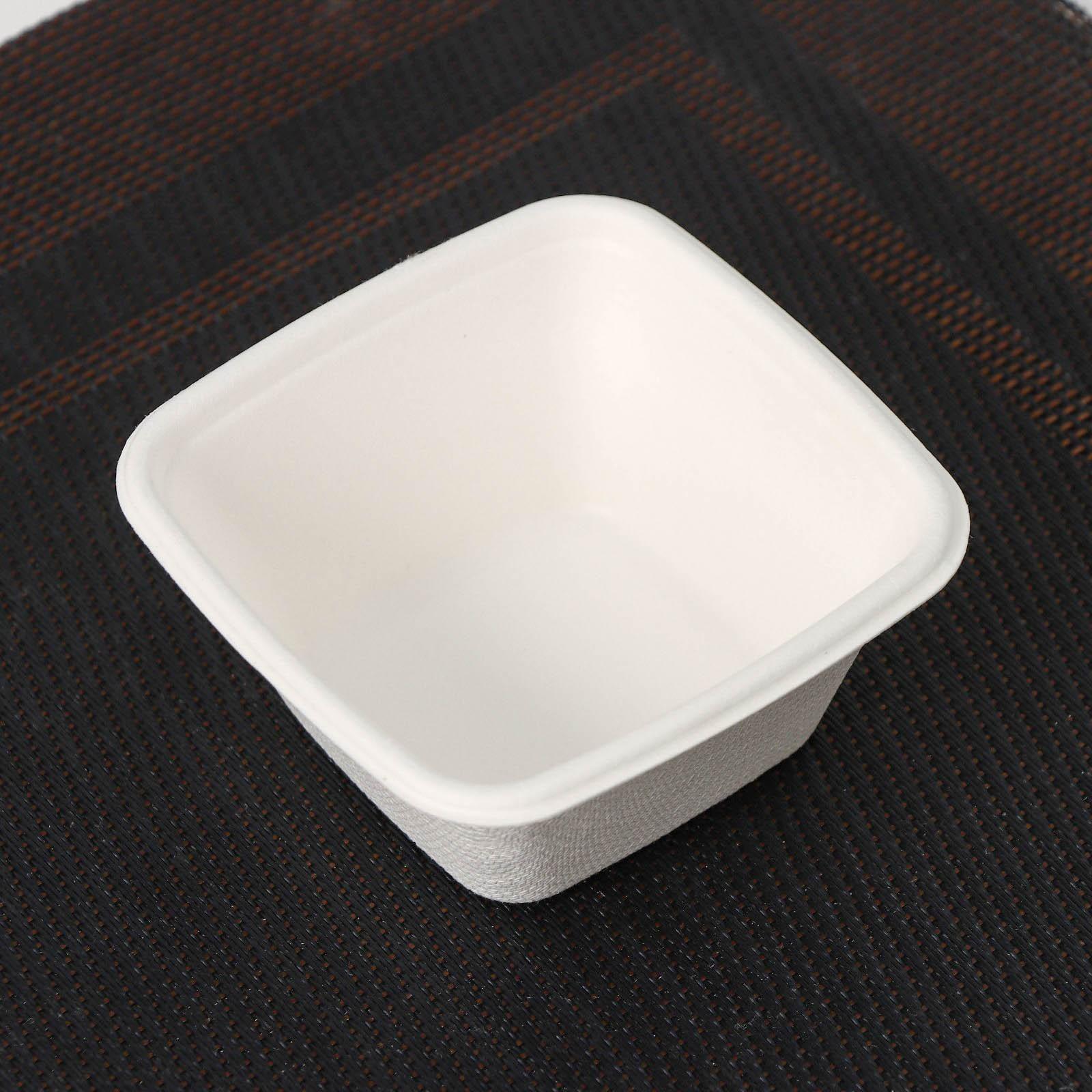 Форма для фуршетов, 100 мл, 8×8×2,7 см, сахарный тростник, 50 шт в упаковке, цвет белый