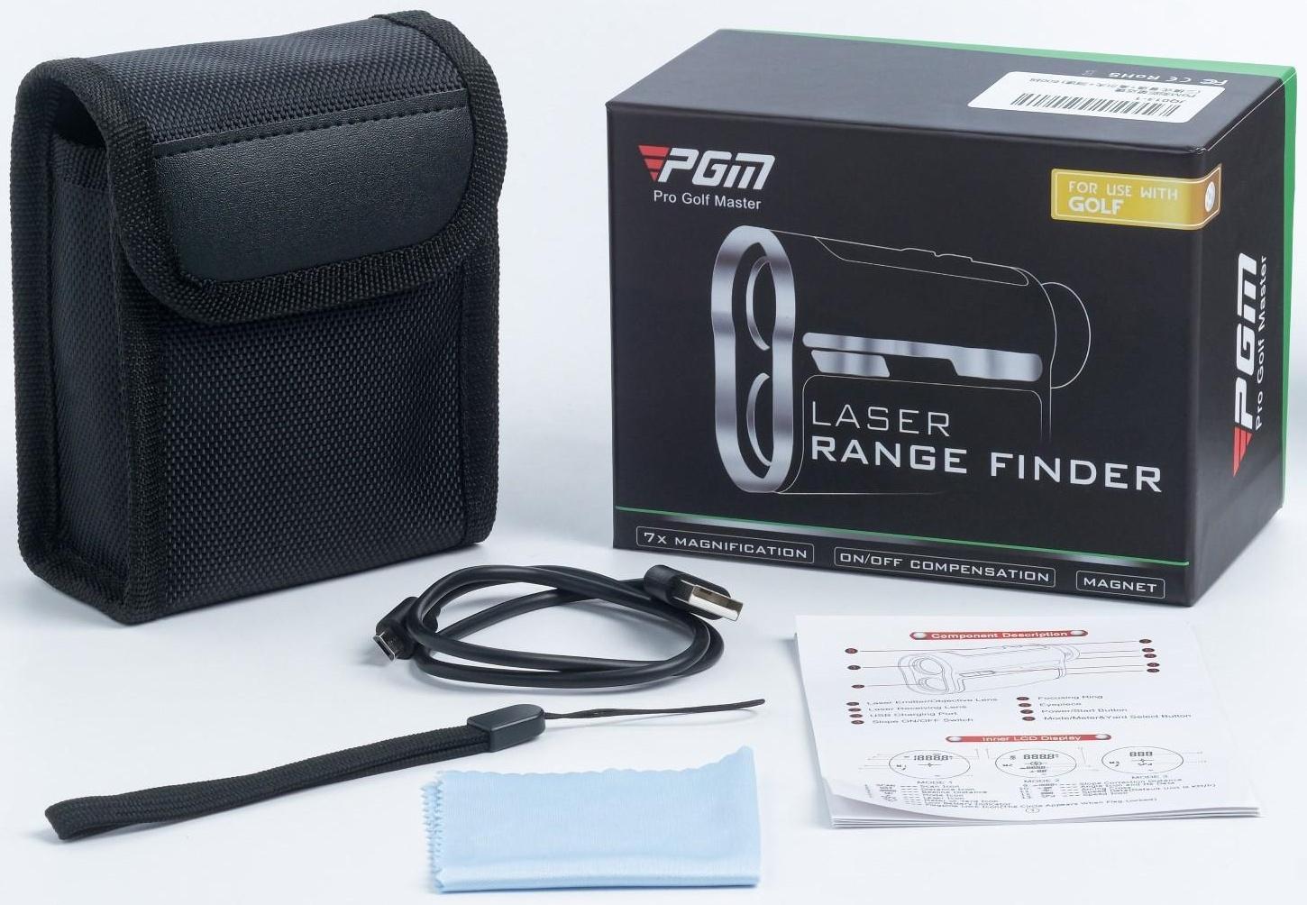 Лазерный дальномер PGM, дальность 550 м, IPX5, USB, 11 х 7.8 х 3.8 см