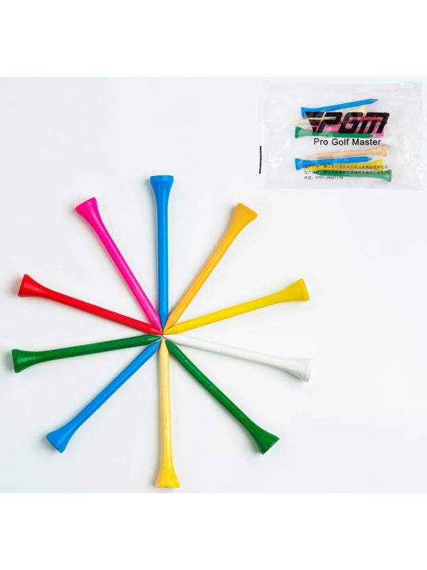 Набор подставок для гольф мяча из дерева, h-7 см, 10 шт