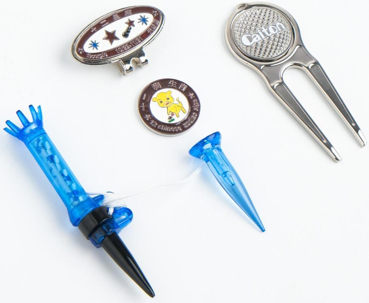 Подарочный набор PGM 3 в 1: брелок, вилка-маркер, подставка для мяча